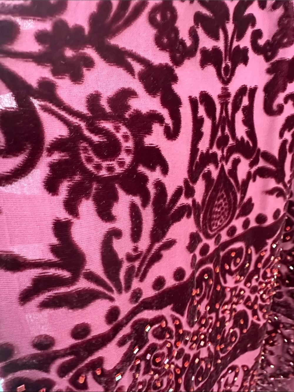 Dark Romantic Embellished Beaded Velvet Burnout Scarf Shrug Shawl